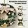 Jingle Jollys 60CM Christmas Wreath Green Garland with Ornaments, Gold Bow, Reindeer, PVC, Indoor Outdoor Decor