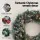 Jingle Jollys 60cm Pre-lit Christmas Wreath with LED Lights, Snowy Pine Needles and Red Berries, Indoor Outdoor Decor