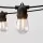 59m Warm White Festoon Fairy String Lights, 60 S14 Bulbs, Outdoor Indoor Christmas Party Garden Decor, Easy Connect