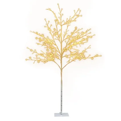 Jingle Jollys 5FT Pre-Lit LED Christmas Tree - 304 Warm White LEDs, Sturdy Steel Frame, Indoor/Outdoor Use