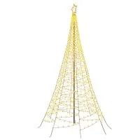 Jingle Jollys 3.6M Solar Christmas Tree with 800 Warm White LED Lights, Steel Frame, Outdoor UV-Resistant