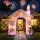 Jingle Jollys 3.2m Christmas Inflatable Gingerbread Man Candy with Illuminated Cold White LEDs