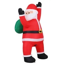 Jingle Jollys 1.9m LED Inflatable Santa Climbing Decoration, 190T Polyester, Indoor Outdoor Christmas Display