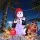 Jingle Jollys 1.8m Christmas Inflatable Snowman LED Outdoor Decoration Cold White Multicolour Light