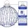 Jingle Jollys 320 LED Christmas Fairy Lights Ball Set, 3pcs, Outdoor Indoor, Steel Frame, Warm White, 5m Lead