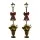Jingle Jollys 125cm Christmas Lamp Post Pair, 50 Warm White LED Fairy Lights, Solar, Wreath & Bow, Easy Assembly