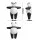 Inflatable Panda Costume Adult Party Outfit One Size Black White 160-180cm Built-In Fan Lightweight Polyester
