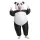 Inflatable Panda Costume Adult Party Outfit One Size Black White 160-180cm Built-In Fan Lightweight Polyester