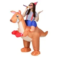 Inflatable Kangaroo Costume for Adults - 1.22m, Water-Resistant Polyester, USB Fan, Easy Storage & Maintenance Inflatable Kangaroo Costume for Adults - 1.22m, Water-Resistant Polyester, USB Fan, Easy Storage & Maintenance