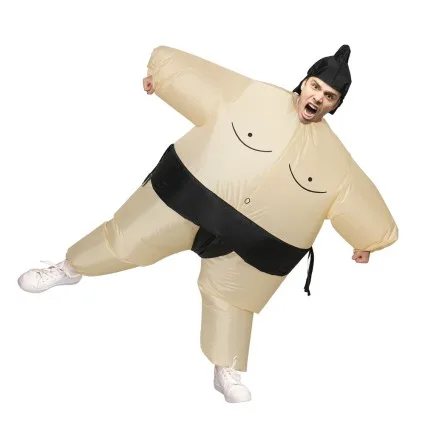 Inflatable Sumo Costume Adult 1.5m Water-Resistant Polyester Halloween Party Fancy Dress Skin