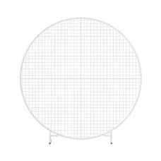 2M Round Metal Backdrop Stand for Wedding, Party, Flower, Balloon Display – Gold or White, Easy Setup, Stable Frame