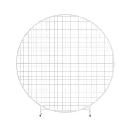2M Round Metal Backdrop Stand for Wedding, Party, Flower, Balloon Display – Gold or White, Easy Setup, Stable Frame
