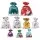 Jingle Jollys Christmas Gift Bags 27 Piece Set, 9 Designs, Large Medium Small Tie-Up Bags, Multicolour