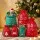 Jingle Jollys Christmas Santa Sacks 6 Pack Reusable Drawstring Gift Storage Bags Red and Green 2 Sizes