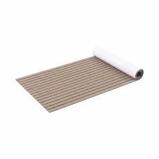 Seamanship Boat Flooring EVA Foam Decking Mat 240 x 90 cm Taupe Striped Self-Adhesive Anti-Slip 6mm