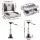 Seamanship 2-Pack Folding Boat Seats with 34–46cm Adjustable Swivel Pedestals 13cm Padding Grey