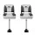 Seamanship 2-Pack Folding Boat Seats with 55–75cm Adjustable Swivel Pedestals 360-Degree Low Back Charcoal