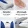 Seamanship 2-Pack Folding Boat Seats with 34–46cm Adjustable Swivel Pedestals, 13cm Padding, Blue and White