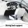 Seamanship 2-Pack Folding Boat Seats with 55–75cm Adjustable Swivel Pedestals, Low Back, 13cm Padding, White Blue