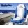 Seamanship 2X Folding Boat Seats, Premium Molded Plastic, Grey/Blue, 41x38x60cm, UV-Resistant, Swivel Base Included
