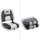 Seamanship 2X Folding Boat Seats, Premium Plastic, UV-Resistant, 10cm Padding, Grey, All-Weather, Swivel Base, 2 Pack