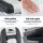 Seamanship 2X Folding Boat Seats, Premium Plastic, UV-Resistant, 10cm Padding, Grey, All-Weather, Swivel Base, 2 Pack