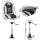 Seamanship 2× Folding Boat Seats 2× Adjustable 34–46cm Swivel Pedestals High Back Grey/Black 2‑Pack 180kg