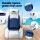 Seamanship Reclining Captain Boat Seat, 90°-155° Recline, 19cm Thick Marine-Grade PVC, 136kg, Deep Blue, 65x