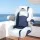 Seamanship Reclining Captain Boat Seat, 90°-155° Recline, 19cm Thick Marine-Grade PVC, 136kg, Deep Blue, 65x