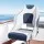 Seamanship Captain Bucket Boat Seat, PVC Fabric, 15cm Padding, Blue, 68x52x60cm, Flip-Up Bolster, Swivel Base