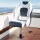 Seamanship Flip-Up Boat Seat with 34–46cm Swivel Pedestal 15cm Padding White and Blue
