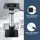 Seamanship Adjustable Boat Seat Pedestal 34-46cm Gas Lift, 360° Swivel, Aluminium Steel, 181kg Capacity, Black