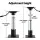 Seamanship Adjustable Boat Seat Pedestal 34-46cm Gas Lift, 360° Swivel, Aluminium Steel, 181kg Capacity, Black