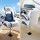 Seamanship Boat Seat Pedestal 2 Pack 55–75cm Adjustable Gas Lift 360° Swivel Steel Base Aluminium Post 180kg