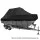 Seamanship Boat Cover, 600D Polyester, 25-27ft, Black, UV-Resistant, Mildew-Proof, Trailerable, Heavy Duty, Easy Access