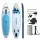 Weisshorn 10.6ft Inflatable SUP Kayak Paddle Board - Blue, PVC, 150kg Capacity, Includes Paddle, Backpack & Pump