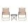 Weisshorn 3-Piece Camping Table Chair Set Folding Aluminium Table Steel Chairs Portable Outdoor Picnic Set