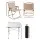 Weisshorn 3-Piece Camping Table and Chair Set Folding Aluminium Table with Two Portable Outdoor Chairs
