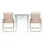 Weisshorn 3-Piece Camping Table and Chair Set Folding Aluminium Table with Two Portable Outdoor Chairs