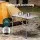 Weisshorn 3-Piece Camping Table and Chair Set Folding Aluminium Table with Two Portable Outdoor Chairs