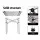 Weisshorn 3-Piece Camping Table and Chair Set Folding Aluminium Table with Two Portable Outdoor Chairs