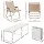 Weisshorn 7-Piece Camping Table and Chair Set with Folding Aluminium Table and Six Portable Outdoor Chairs