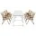 Weisshorn 7-Piece Camping Table and Chair Set with Folding Aluminium Table and Six Portable Outdoor Chairs