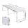 Weisshorn 240CM Portable Folding Camping Table - Adjustable Heights, Aluminium Frame, Rust-Resistant, Lightweight
