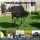 Weisshorn Black Folding Camping Moon Chair, 120kg Capacity, Durable 600D Oxford Fabric, Portable with Drink Holder