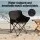Weisshorn Black Folding Camping Moon Chair, 120kg Capacity, Durable 600D Oxford Fabric, Portable with Drink Holder