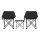 Weisshorn 3-Piece Folding Camping Set with Aluminium Table and Two Steel Frame Chairs Portable Picnic Outdoor