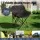 Weisshorn 3-Piece Folding Camping Set with Aluminium Table and Two Steel Frame Chairs Portable Picnic Outdoor