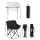 Weisshorn 3pc Camping Set Portable Folding Aluminium Table with Two Steel Frame Chairs 600D Fabric Seating