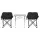 Weisshorn 3pc Camping Set Portable Folding Aluminium Table with Two Steel Frame Chairs 600D Fabric Seating